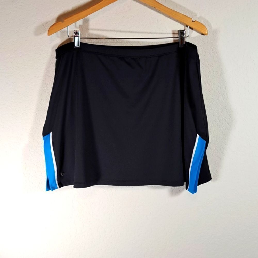 Tail Women’s Golf Skort Size XXL Elastic Pull On Black Blue Shorties A-line